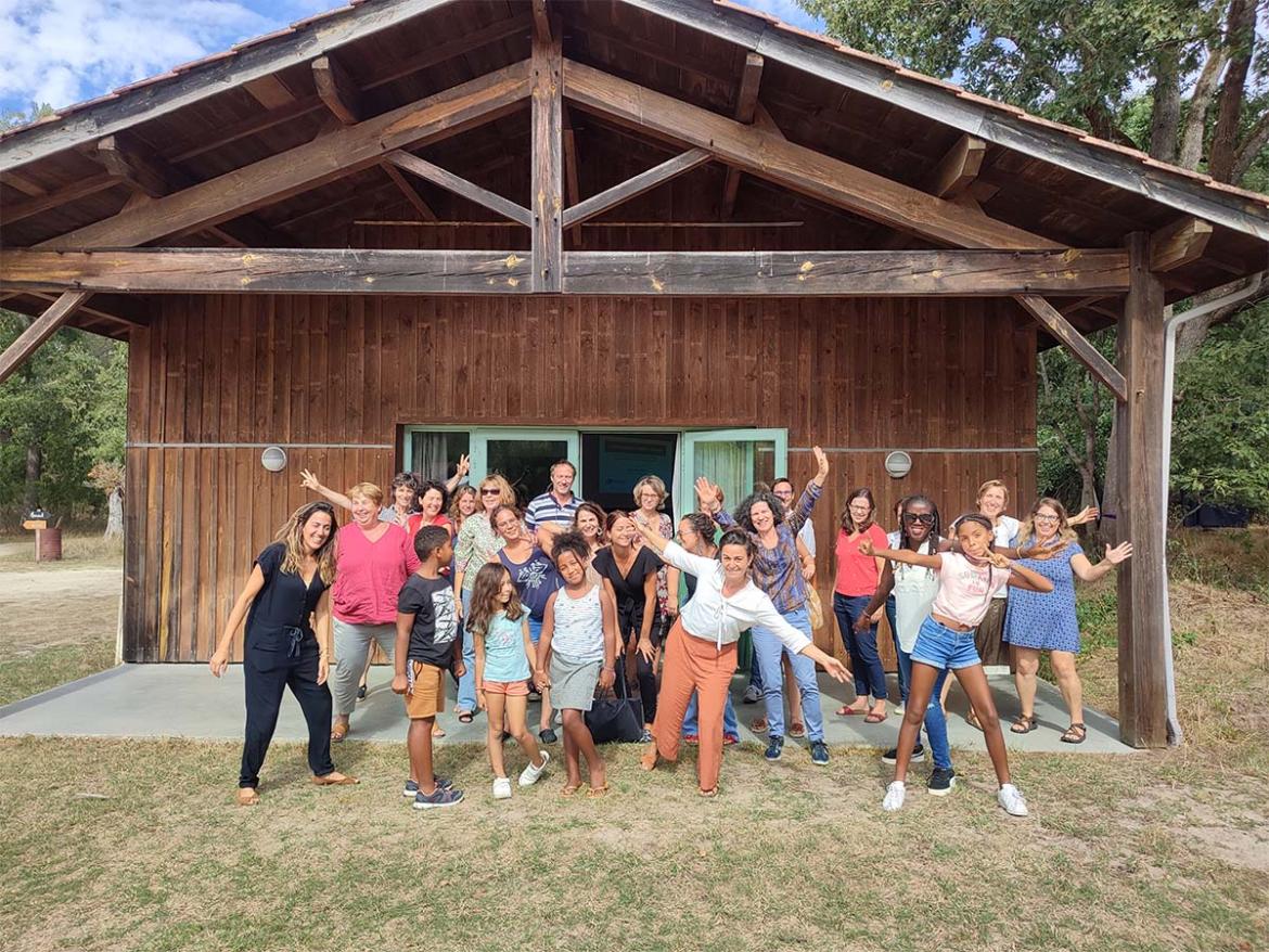 Photo prise lors du bilan du 7 juin 2022, à la Ferme des filles à Captieux.